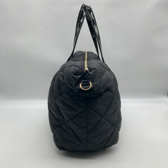Anne Klein Black Nylon Quilted Puffed Tote Bag - Picture 4 of 11